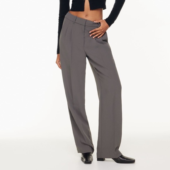 ARITZIA Wilfred Peppercorn Grey Effortless Pants Size 00 Regular Length - Picture 2 of 10
